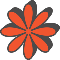 neobrutalism flower